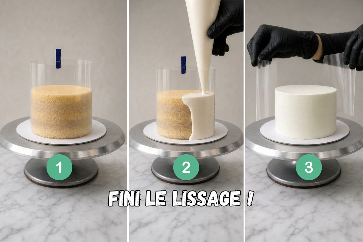 Gâteau parfaitement lisse sans lissage